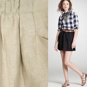 J.CREW “Beige” Linen Charter Mini Skirt-Size 0